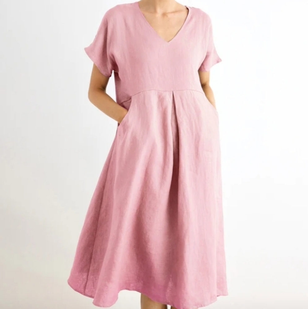 grae cove short sleeve summer dress with pockets